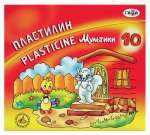 Пластилин  10 цв ГАММА "Мультики" 200 г, со стеком   /280017              *2108