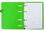 Тетрадь на кольцах  80л кл. пласт.обл. АппликА "Зеленая" держ.д/ручки   /С9352-01            *355847