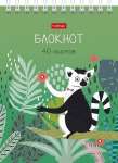 Блокнот  А6  на спир. 40л HATBER кл. "Джунгли"   /40Б6В1гр            *347553