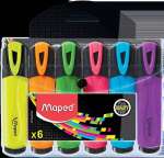 Набор текстовыделителей  6 цв. MAPED "Fluo Peps Classic" 1-5 мм   /742557              *141985