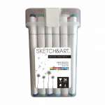 Набор маркеров для скетчинга  24 шт. BRUNO VISCONTI "SKETCH&ART.СРЕДНИЙ" двустор., пласт. пенал   /22-0077             *326935