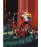 Зап. книжка А6  64л ЭКСМО тв.обл.,выб.лак.,блест. "Прогулка на велосипеде"   /КЗБ6644087          *351743