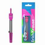 Циркуль ERICH KRAUSE "Neon" розовый   /61282               *357851