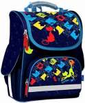 Ранец GoPack "Кошки"  34х26х13 синий                               /GO17-5001S*145783