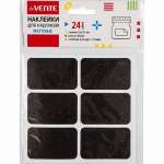 Наклейки deVENTE 55*35мм,прямоуг., влагост., для мелков и маркеров, 24шт, черн. матовые, ПВХ 100мкм   /2062309             *361308