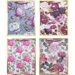 Пакет подарочный бумаж. 18*23*8см deVENTE "Flower border" фольга ассорти   /9041421             *361360