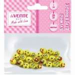 Бусины deVENTE "Emoji" 10мм пластик. 20шт, желт   /8001127             *361376