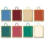 Пакет подарочный бумаж. 23*18*8см deVENTE "Golden border Intense" фольга, ассорти   /9041444             *361985