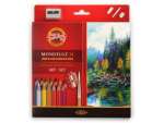 Карандаши акв. 24 цв KOH-I-NOOR Mondeluz "NATURE"   /3711024002KS        *362151