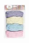 Пряжа Hobbius "Simple" № 07 100% акрил, св.роз/св.жел/св.сирен/св..бирюз, 4*25г*66м   /65402564464         *362249