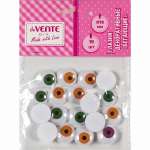 Глаза декоративные  deVENTE самокл., подвижные  d-18, 18шт/уп, цв. ассорти   /8001434             *362982