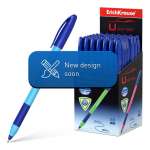 Ручка шар. ERICH KRAUSE "Ultra Glide Technology U-109"Neon stick&grip" ТРЕУГ.КОРП,РЕЗ.ДЕРЖ., СИНЯЯ   /47612               *338849
