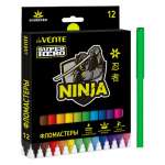 Фломастеры  12 цв. Attomex "SuperHero" вент., к/к   /5081347             *364183