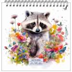 Скетчбук 250*250  20л спир. Эксмо "Енотик" акварел.бумага 200г/м   /СП20230             *364389