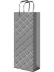 Пакет подарочный МИЛЕНД Dream cards  с мат.лам.и фольга.12*35*10см,Bottle Блестящая клетка сер,210г   /ППК-4498            *364422