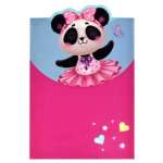 Папка д/тетрадей А4 ФЕНИКС на липучке, фигурная вырубка "Панда балерина"   /60449               *364794