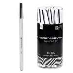 Ручка шар. Феникс пласт.бел.корп., 1мм, черная   /53277               *364806