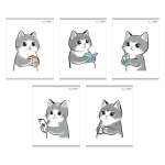 Тетрадь  40л кл. ЭКСМО "День котика" 5 видов   /ТК409148            *364693