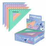 Треугольник пласт. 45/45 град.  9 см ERICH KRAUSE "Pastel Bloom"асс.,   /61842               *357473