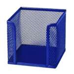 Бокс для бумажного блока KWELT 100*100*80 стальной сетч., синий   /K-12565             *366350