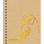 Скетчбук А6  80л тв.обл. спир. Эксмо "Филин (графика)" фольга,  блок крафт 100г/м   /СКСФ6804621         *165393