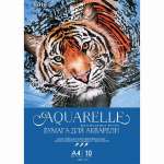 Папка для акварели А4 10л deVENTE "Тигр" блок 180г/м   /2131902             *351328