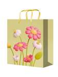 Пакет подарочный бумаж. 14*20*6,5см МИЛЕНД "Первые цветы"   /ППК-4332            *367385