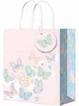 Пакет подарочный бумаж. 26,4*32,7*8см OPTIMA "Нежные бабочки"   /ППК-4470            *364437