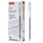 Ручка гел. HATBER "Pin" трехгран.корп, 0.5мм, серебро   /GP_086980           *367329