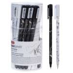 Ручка гел. HATBER "Black&White" корп.асс., 0.5мм, черная   /GP_087496           *367341