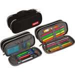 Пенал матерч. deVENTE 2отд. средний 22*9*8 "Private" аппл., черный   /7023300             *368045