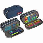 Пенал матерч. deVENTE 2отд. средний 22*9*8 "Private" аппл., т.синий   /7023302             *345932