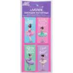 Закладка для книг магнитная deVENTE "Ballet Academy" 25*56,6 4 шт, асс.   /8065501             *368113