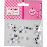 Глаза декоративные  deVENTE самокл., 07мм 30шт/уп, цв. черно-бел   /8001308             *368648