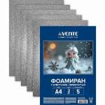 Фоамиран А4 deVENTE 2мм, 5л, серебристый с блест.   /8112416             *368663