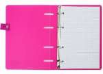 Тетрадь на кольцах  80л кл. пласт.обл. АппликА "Розовая" держ.д/ручки   /С9352-02            *368314