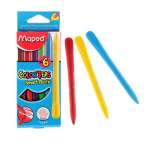 Мелки пластиковые  6 цв. Maped "COLOR'PEPS" карт.европодвес   /862010              *134248