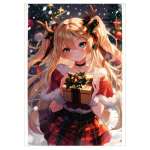 Блокнот  А6  на скобе 40л ФЕНИКС "Новогоднее аниме" кл.   /69593               *369311