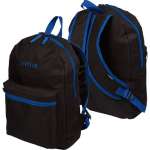 Рюкзак средн. deVENTE "BLACK" 40*29*17см.,1отд, 1 карм, черный с синим   /7032379             *346133