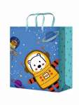 Пакет подарочный бумаж. 18*23*8см OPTIMA "Медвежонок в космосе"   /ППК-4363            *369419