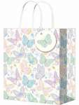 Пакет подарочный бумаж. 26,4*32,7*8см  OPTIMA"Красивые бабочки"   /ППК-4471            *369429