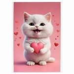 Блокнот  А6  на скобе 40л ФЕНИКС "Котенок с сердечком" кл.   /69589               *368943