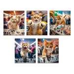 Тетрадь  48л кл. ЭКСМО "Пушистый диджей" 5 видов   /ТК488664            *354826