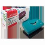 Дырокол  10 лист. пласт. deVENTE "Trend" изумрудно-бирюзовый   /4020503             *369165