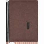 Ежедневник 2026г А5 168л. иск.кожа deVENTE "Brighton", тонир.блок,поролон,карман д/тел.визи,коричне   /2232671             *370213