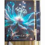 Ежедневник недатир. А5 160л. иск.кожа deVENTE "Blooming" цв.печать,голубой цветок   /2334622             *370261