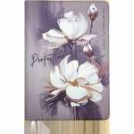 Ежедневник недатир. А5 160л. иск.кожа deVENTE "Perfection" поролон,цв.печать,бруснично-серый   /2334625             *370262