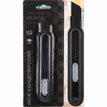 Нож канц. 18мм. deVENTE "TOTAL BLACK" мет направл., черный   /4090405             *370134