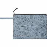 Папка д/тетрадей А4 deVENTE молния сверху текстиль "School" 33*24*1см ручка-петля, голубая   /3072050             *312582