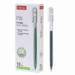 Ручка гел. HATBER "Pin" трехгран.корп, 0.5мм, зеленая, к/к   /GP_089607           *370000